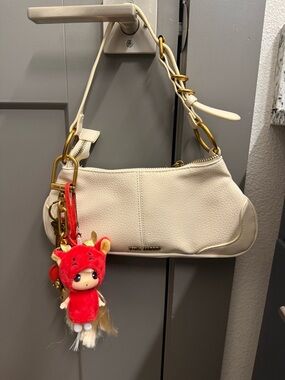 Steve Madden Cream Leather Shoulder Bag